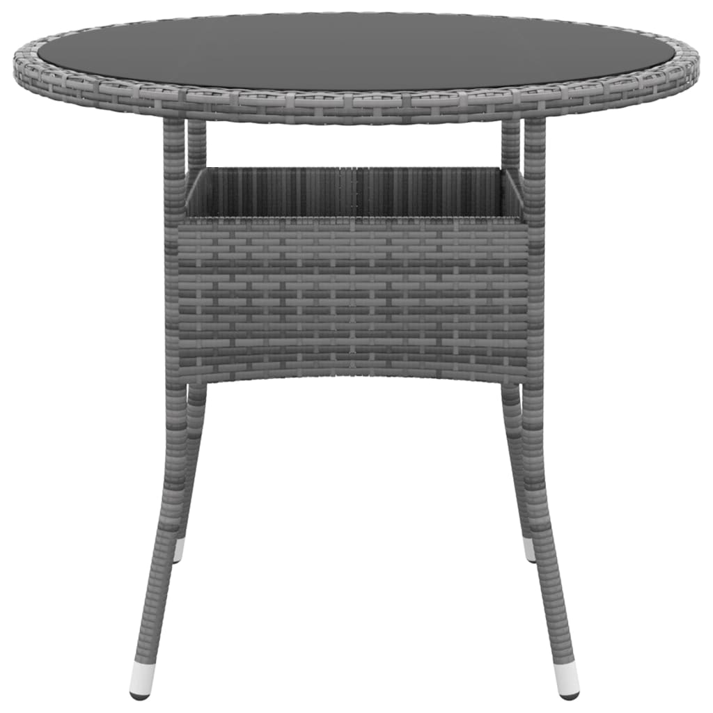 vidaXL Set mobilier de grădină, 5 piese, gri, poliratan vidaXL Set mobilier de grădină, 5 piese, gri, poliratan