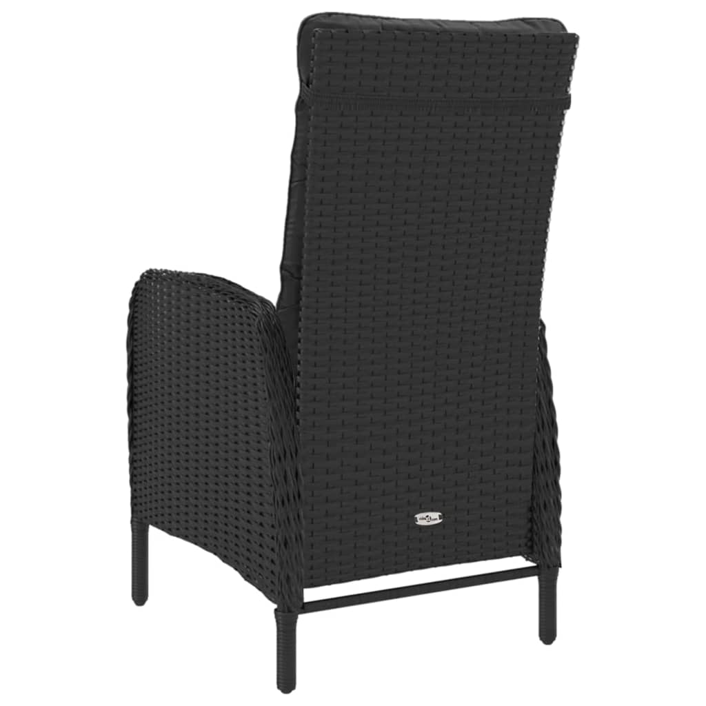 vidaXL Set mobilier grădină, 9 piese, negru, poliratan, lemn acacia vidaXL Set mobilier grădină, 9 piese, negru, poliratan, lemn acacia