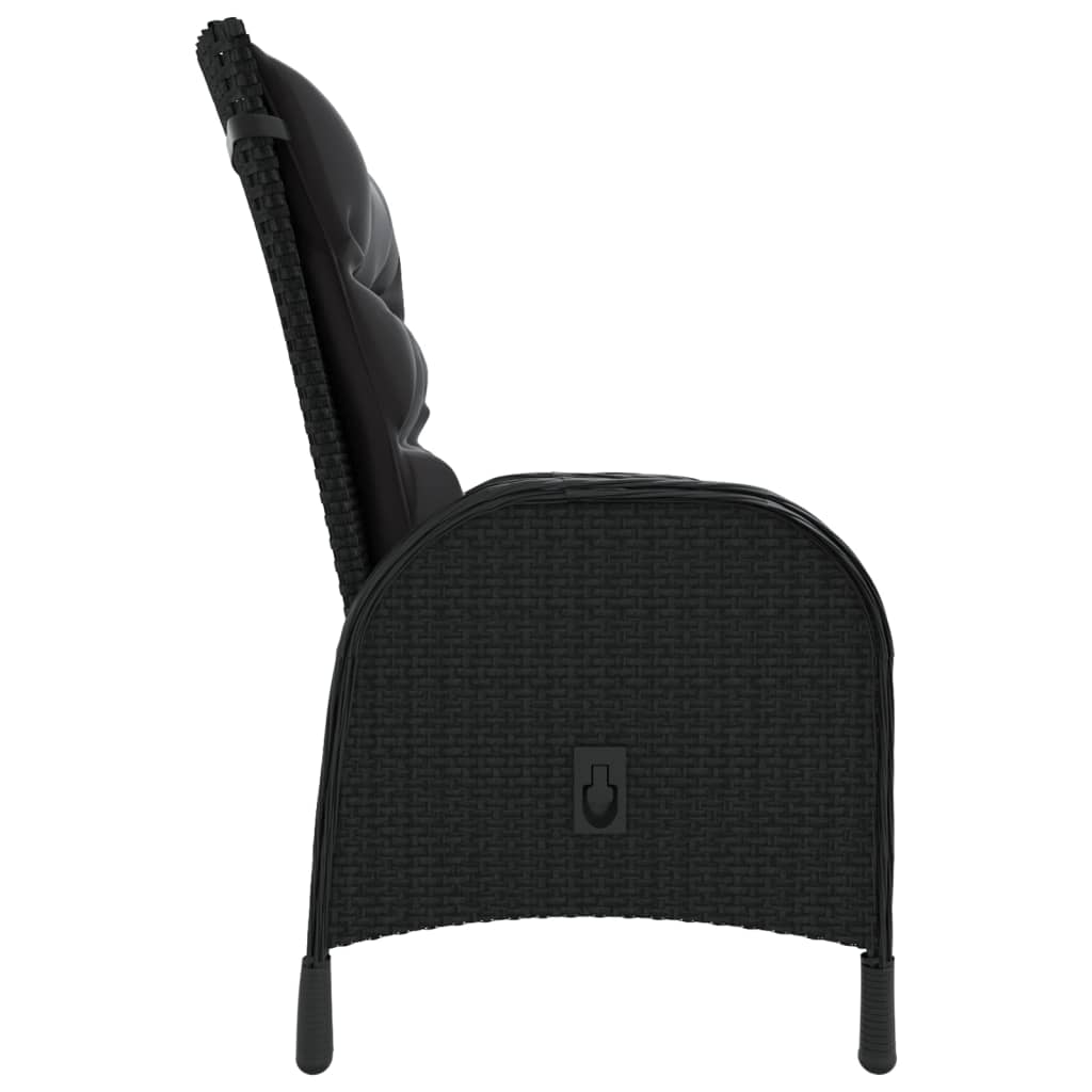 vidaXL Set bistro de grădină, 3 piese, negru, poliratan vidaXL Set bistro de grădină, 3 piese, negru, poliratan