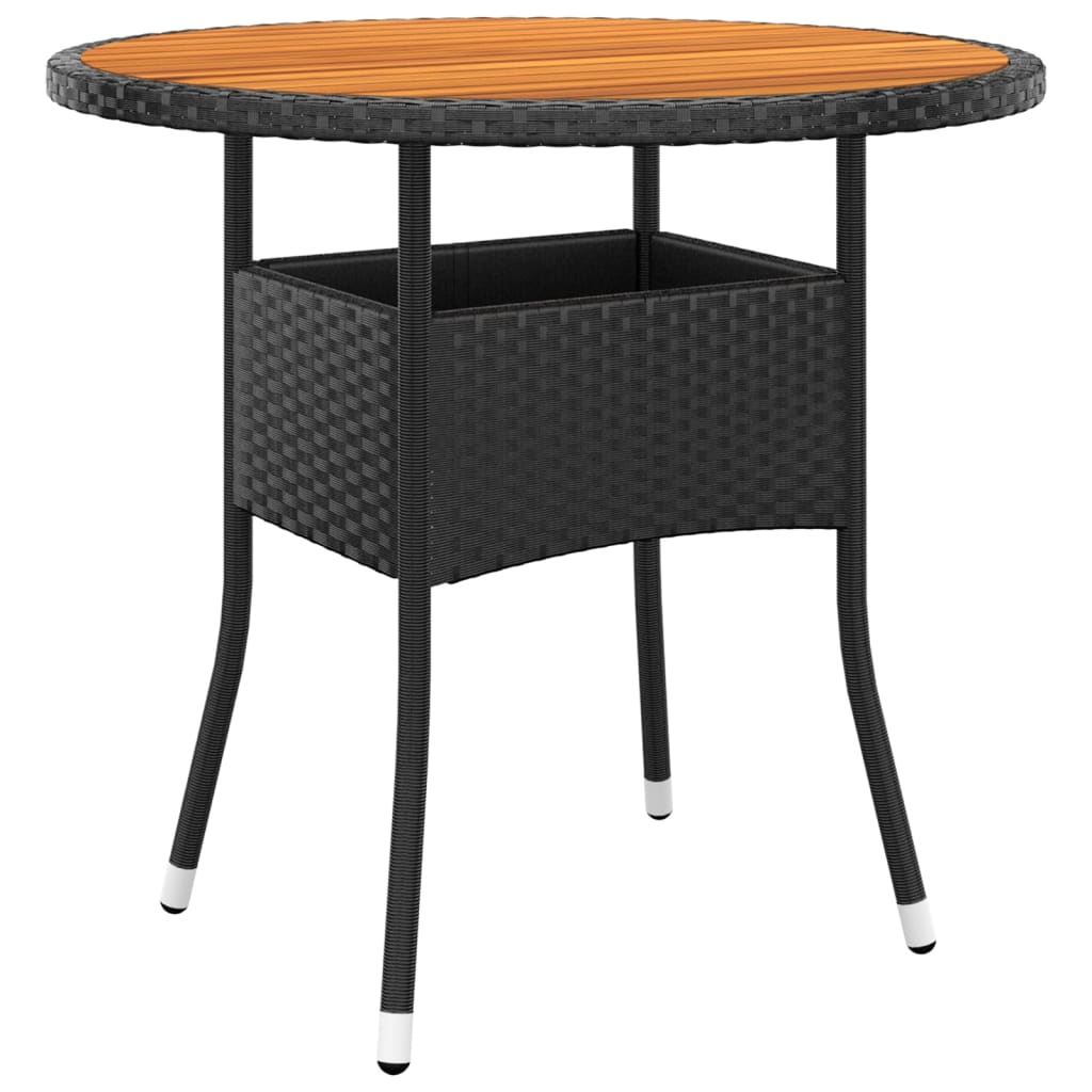 vidaXL Set bistro de grădină, 3 piese, negru, poliratan vidaXL Set bistro de grădină, 3 piese, negru, poliratan