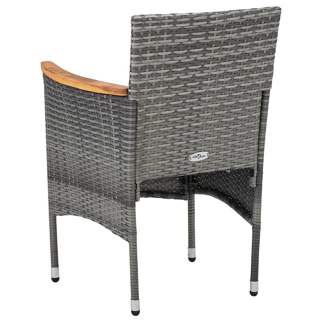vidaXL Set mobilier de grădină, 11 piese, gri, poliratan vidaXL Set mobilier de grădină, 11 piese, gri, poliratan