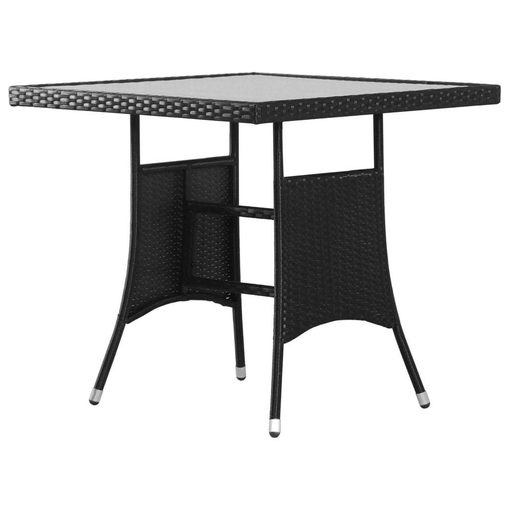 vidaXL Set mobilier de grădină, 5 piese, negru, poliratan vidaXL Set mobilier de grădină, 5 piese, negru, poliratan