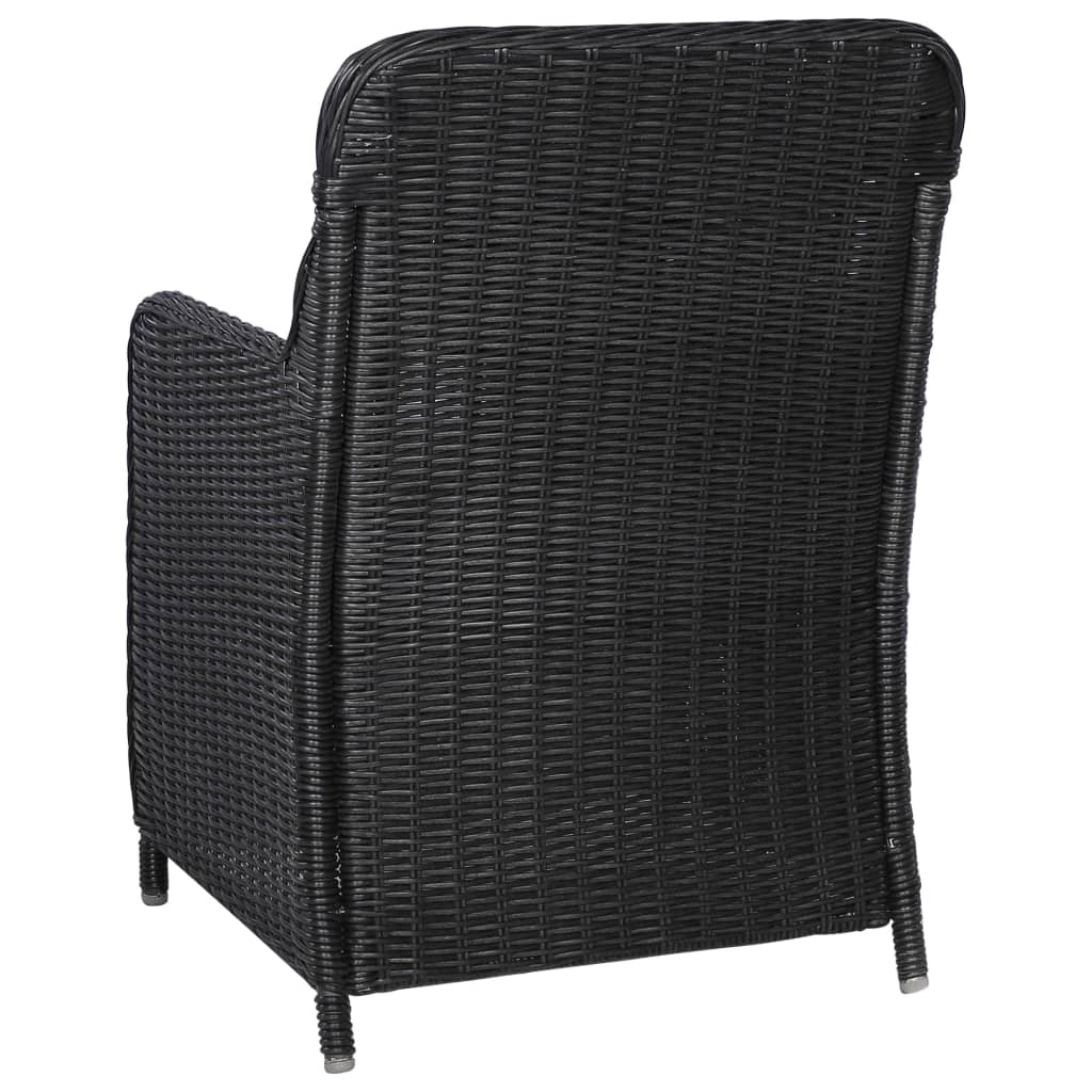 vidaXL Set mobilier de grădină, 11 piese, negru, poliratan vidaXL Set mobilier de grădină, 11 piese, negru, poliratan