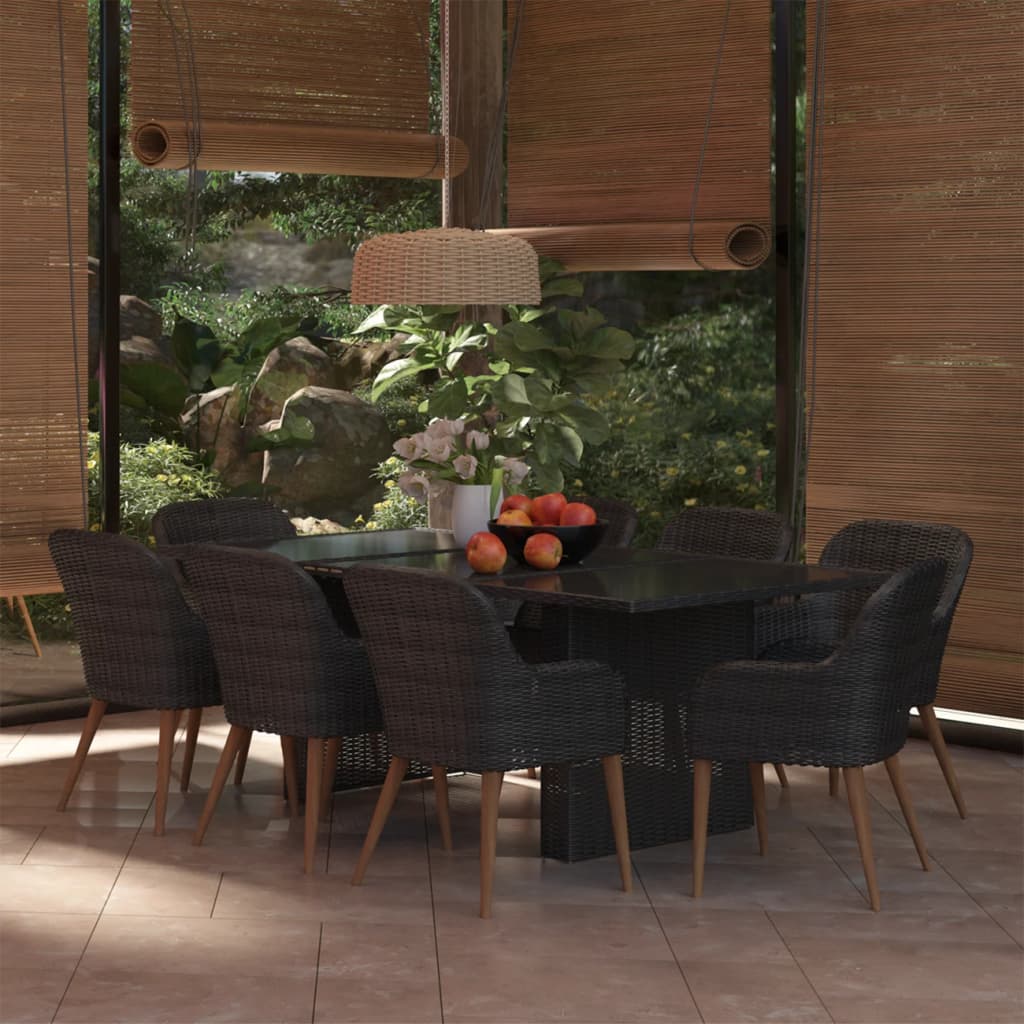 vidaXL Set mobilier de grădină, 9 piese, poliratan vidaXL Set mobilier de grădină, 9 piese, poliratan
