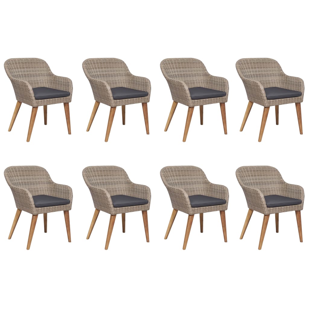 vidaXL Set mobilier de grădină, 9 piese, poliratan vidaXL Set mobilier de grădină, 9 piese, poliratan