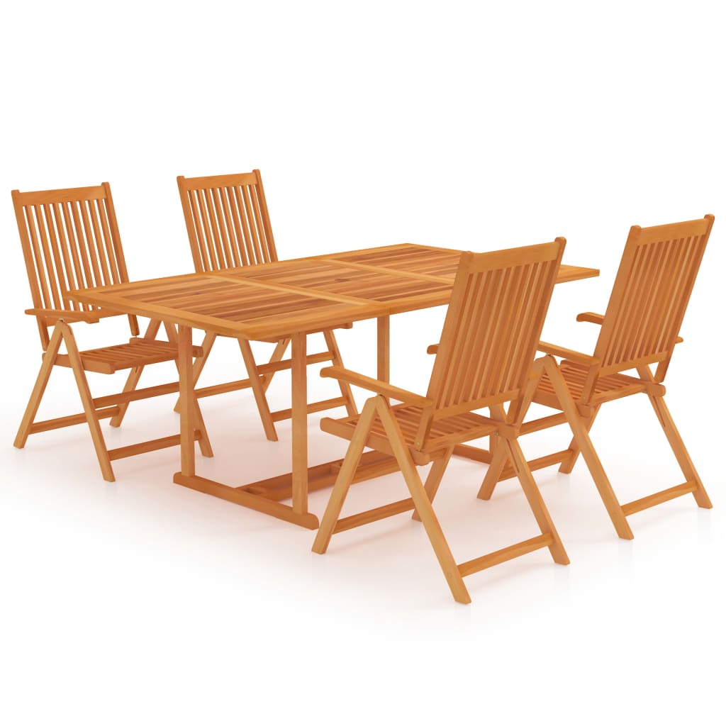 vidaXL Set mobilier de grădină, 5 piese, lemn masiv de tec vidaXL Set mobilier de grădină, 5 piese, lemn masiv de tec