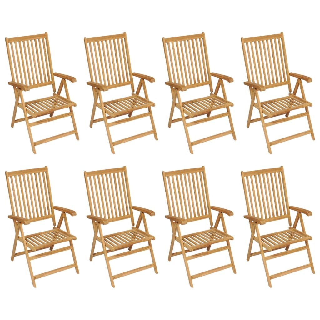 vidaXL Set mobilier de grădină, 9 piese, lemn masiv de tec vidaXL Set mobilier de grădină, 9 piese, lemn masiv de tec