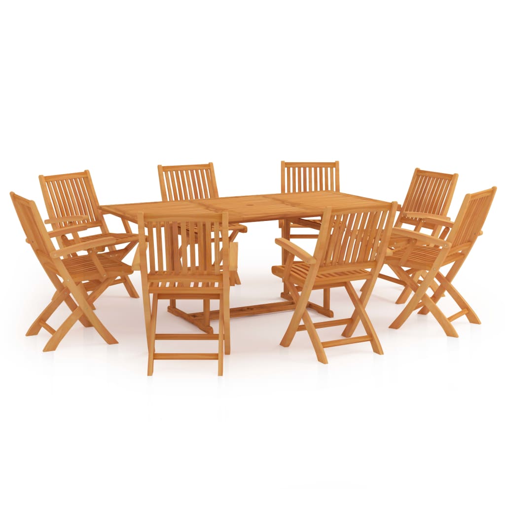 vidaXL Set mobilier de grădină, 9 piese, lemn masiv de tec vidaXL Set mobilier de grădină, 9 piese, lemn masiv de tec