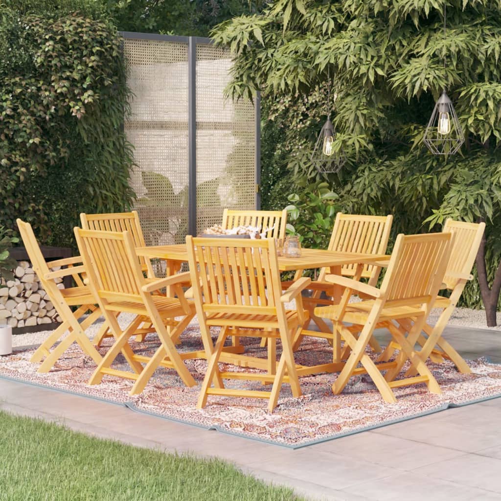 vidaXL Set mobilier de grădină, 9 piese, lemn masiv de tec vidaXL Set mobilier de grădină, 9 piese, lemn masiv de tec