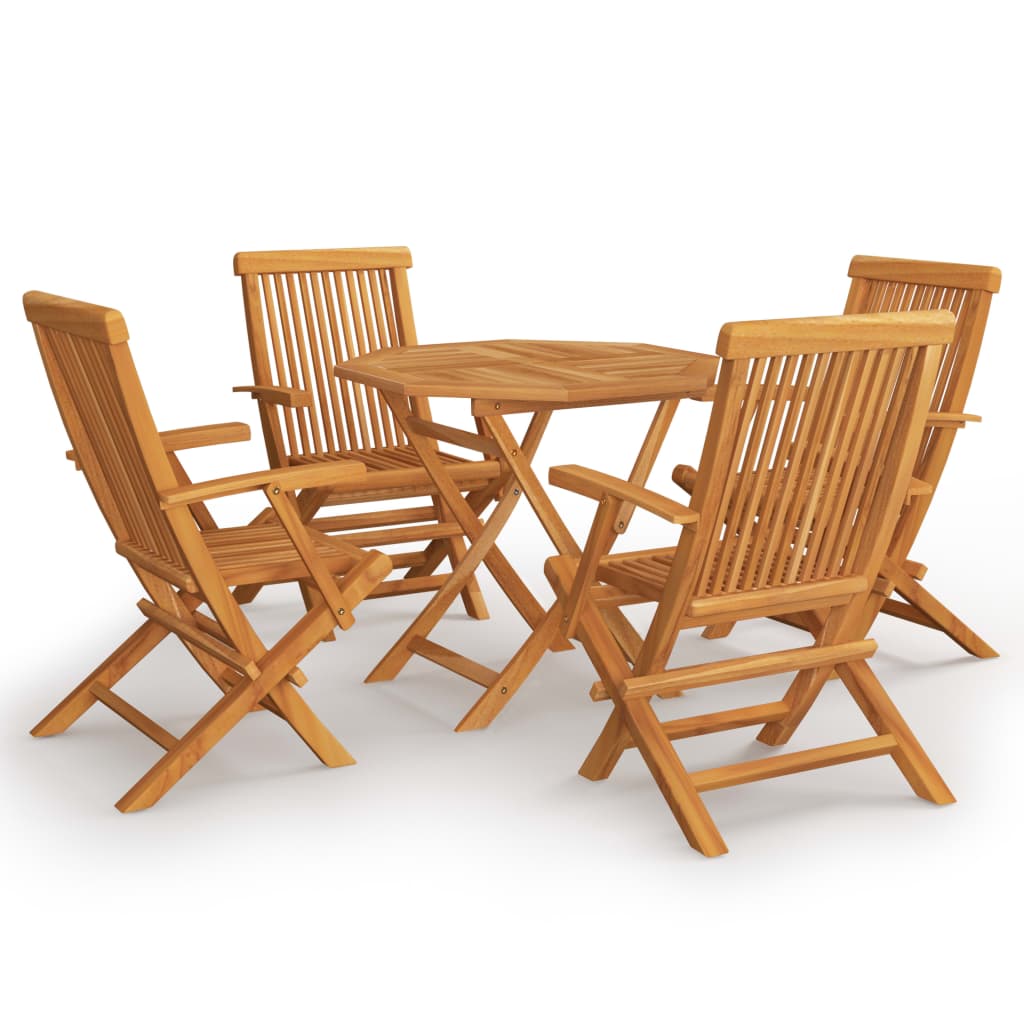 vidaXL Set mobilier de grădină, 5 piese, lemn masiv de tec vidaXL Set mobilier de grădină, 5 piese, lemn masiv de tec