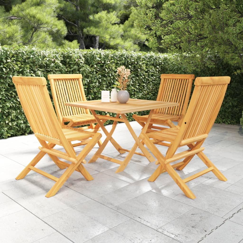 vidaXL Set mobilier de grădină, 5 piese, lemn masiv de tec vidaXL Set mobilier de grădină, 5 piese, lemn masiv de tec