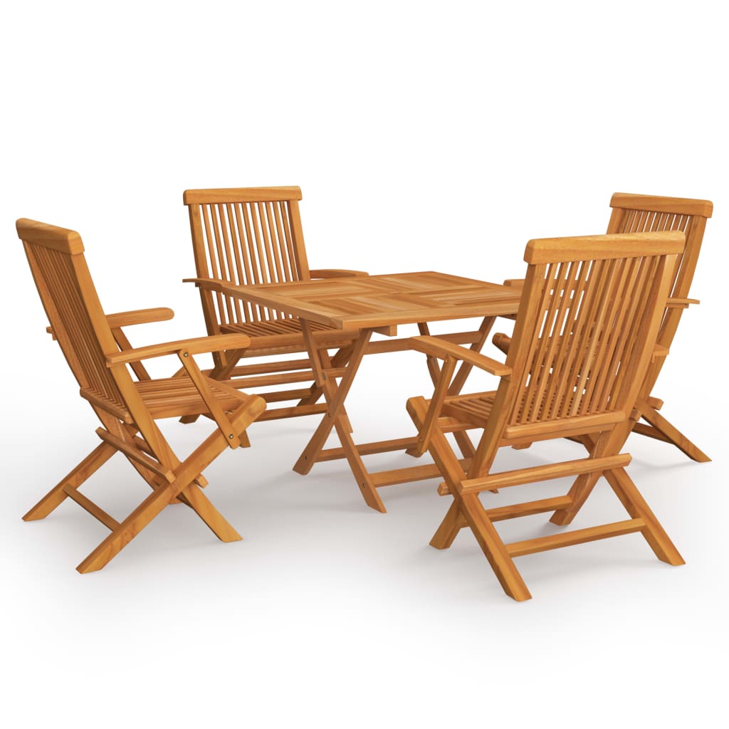 vidaXL Set mobilier de grădină, 5 piese, lemn masiv de tec vidaXL Set mobilier de grădină, 5 piese, lemn masiv de tec