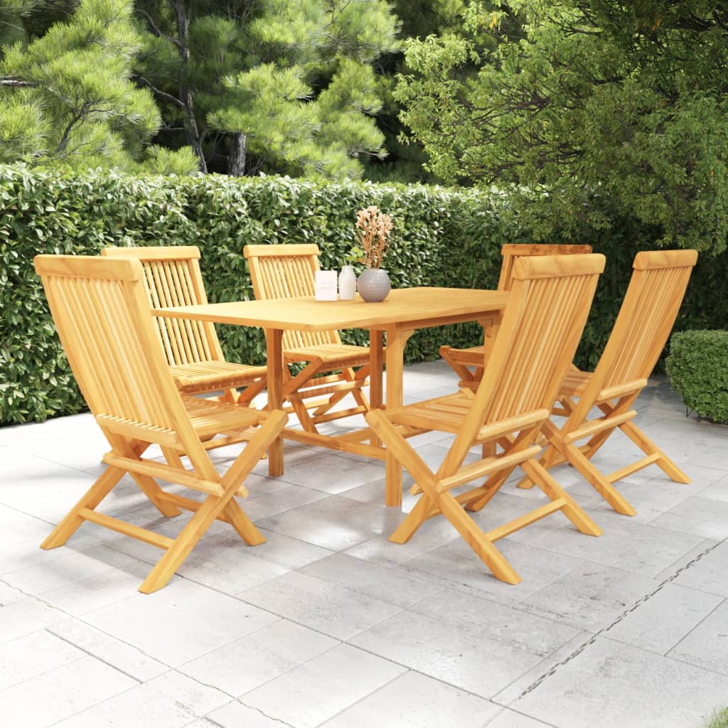 vidaXL Set mobilier grădină, 7 piese, lemn masiv de tec vidaXL Set mobilier grădină, 7 piese, lemn masiv de tec