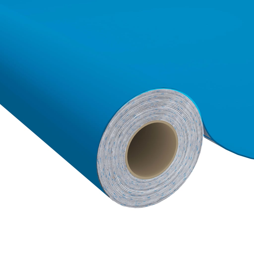 vidaXL Folii de mobilier autoadezive, 2 buc., azuriu, 500 x 90 cm, PVC vidaXL Folii de mobilier autoadezive, 2 buc., azuriu, 500 x 90 cm, PVC