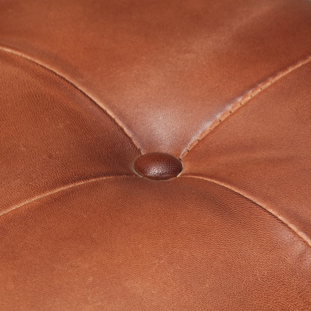 vidaXL Scaune de masă tip consolă, 6 buc., maro, piele naturală