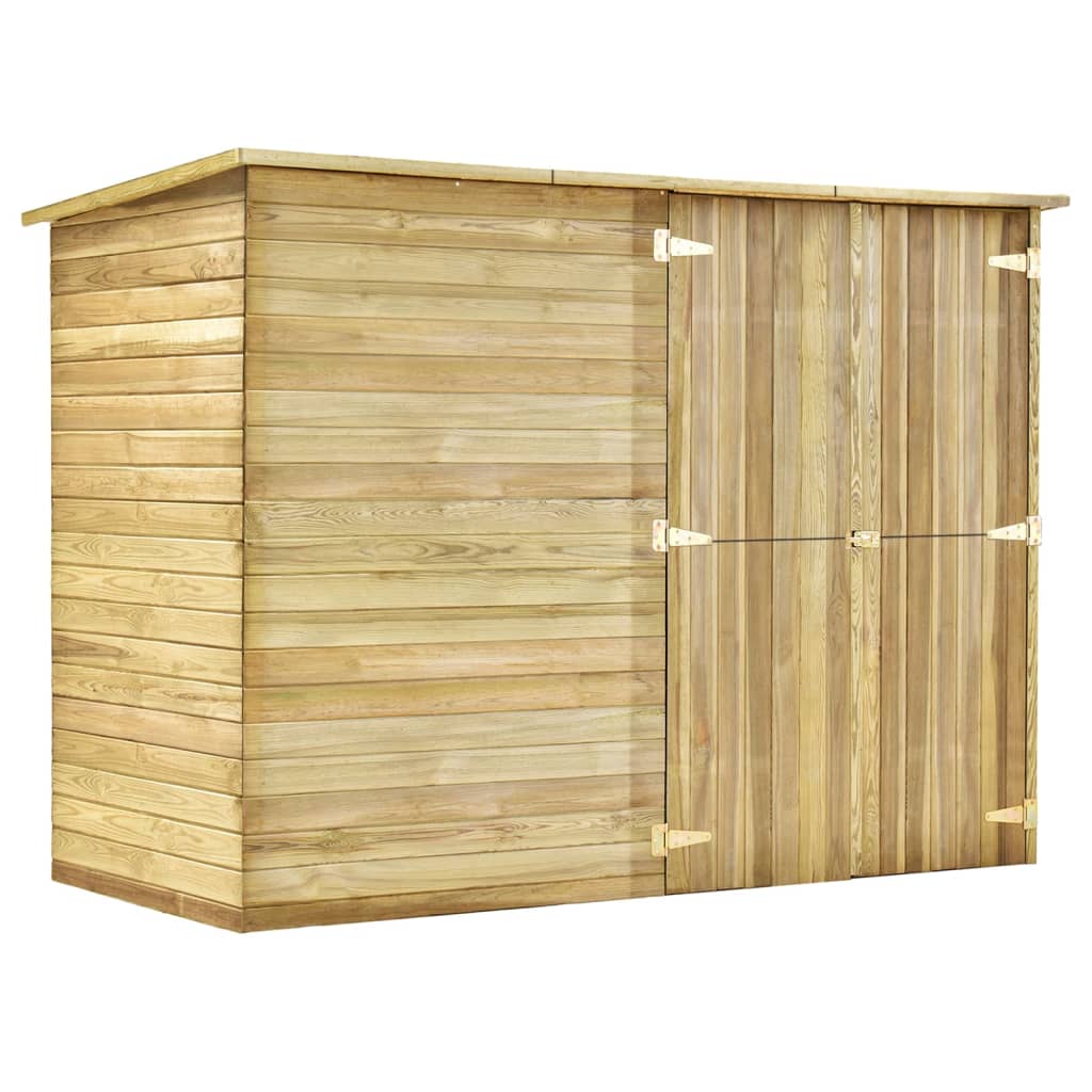 vidaXL Magazie de grădină de bicicletă, 232x110x170 cm, pin tratat vidaXL Magazie de grădină de bicicletă, 232x110x170 cm, pin tratat