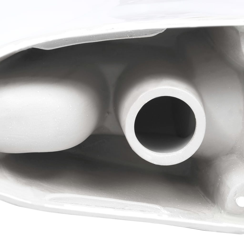 vidaXL Vas WC toaletă de baie, alb, ceramică, rotund, flux inferior vidaXL Vas WC toaletă de baie, alb, ceramică, rotund, flux inferior