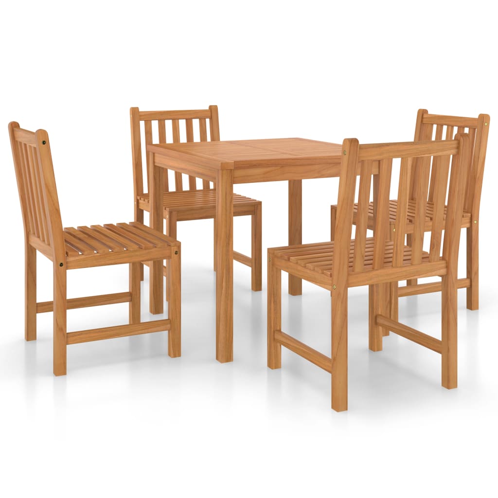vidaXL Set de mobilier de grădină cu 5 piese, 80x80 cm, lemn masiv de tec vidaXL Set de mobilier de grădină cu 5 piese, 80x80 cm, lemn masiv de tec