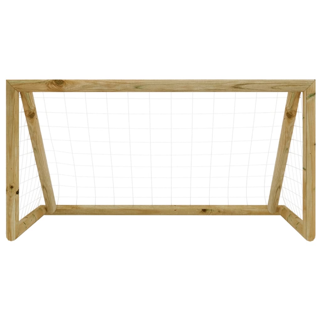 vidaXL Poartă de fotbal cu plasă, 160x80x100 cm, lemn de pin tratat vidaXL Poartă de fotbal cu plasă, 160x80x100 cm, lemn de pin tratat