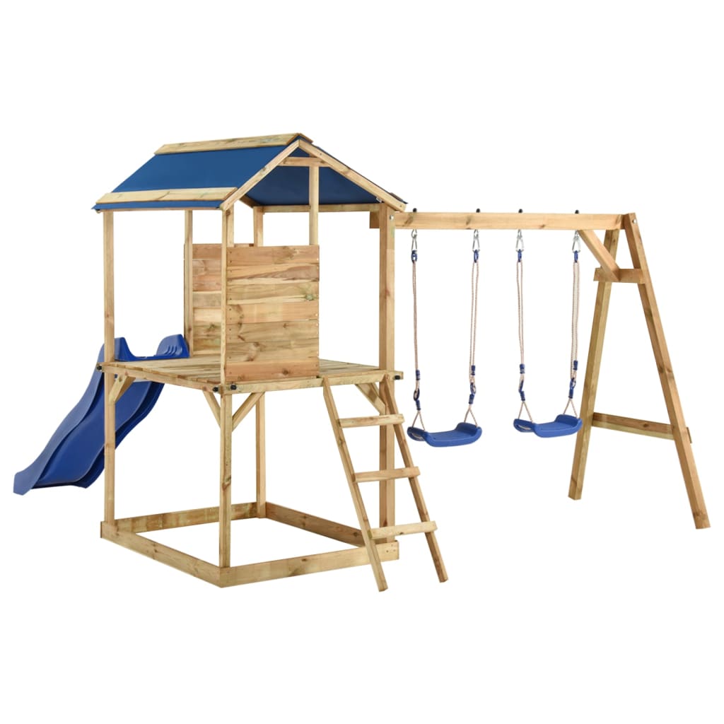 vidaXL Set de joacă pentru exterior, lemn de pin impregnat vidaXL Set de joacă pentru exterior, lemn de pin impregnat