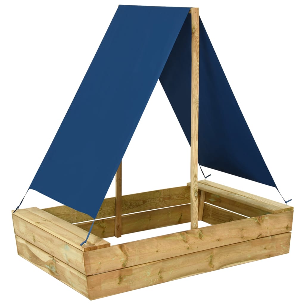 vidaXL Groapă de nisip cu acoperiș, 80x60x97,5 cm, lemn de pin tratat vidaXL Groapă de nisip cu acoperiș, 80x60x97,5 cm, lemn de pin tratat