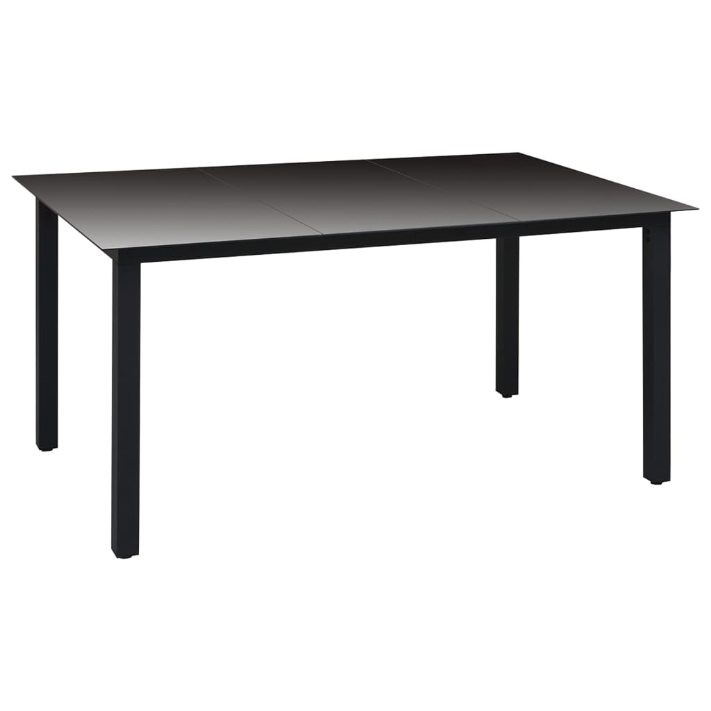 vidaXL Set mobilier de grădină, 5 piese, negru vidaXL Set mobilier de grădină, 5 piese, negru