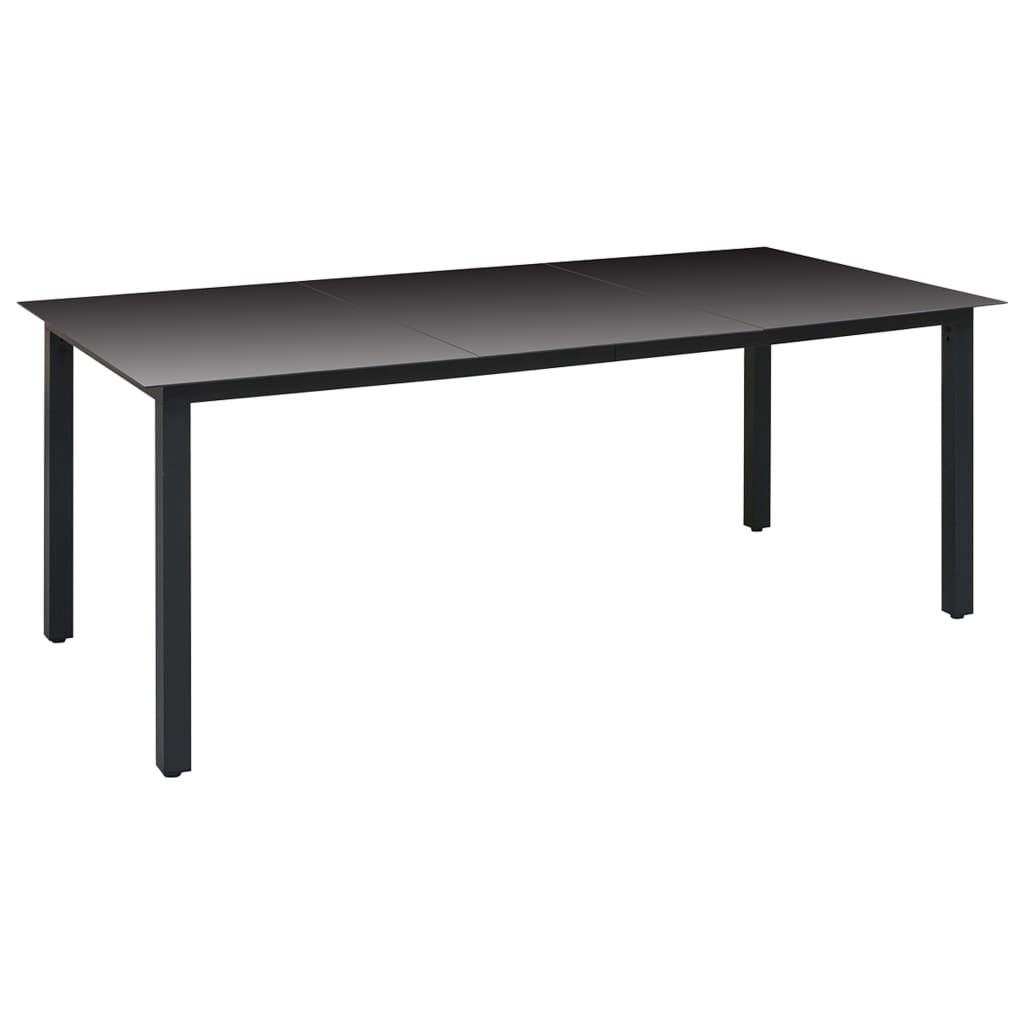 vidaXL Set mobilier de grădină, 9 piese, negru