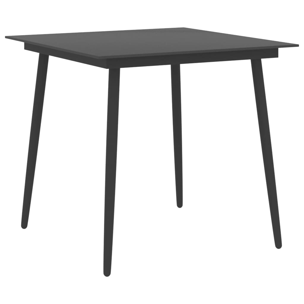 vidaXL Set mobilier de grădină, 3 piese, negru vidaXL Set mobilier de grădină, 3 piese, negru