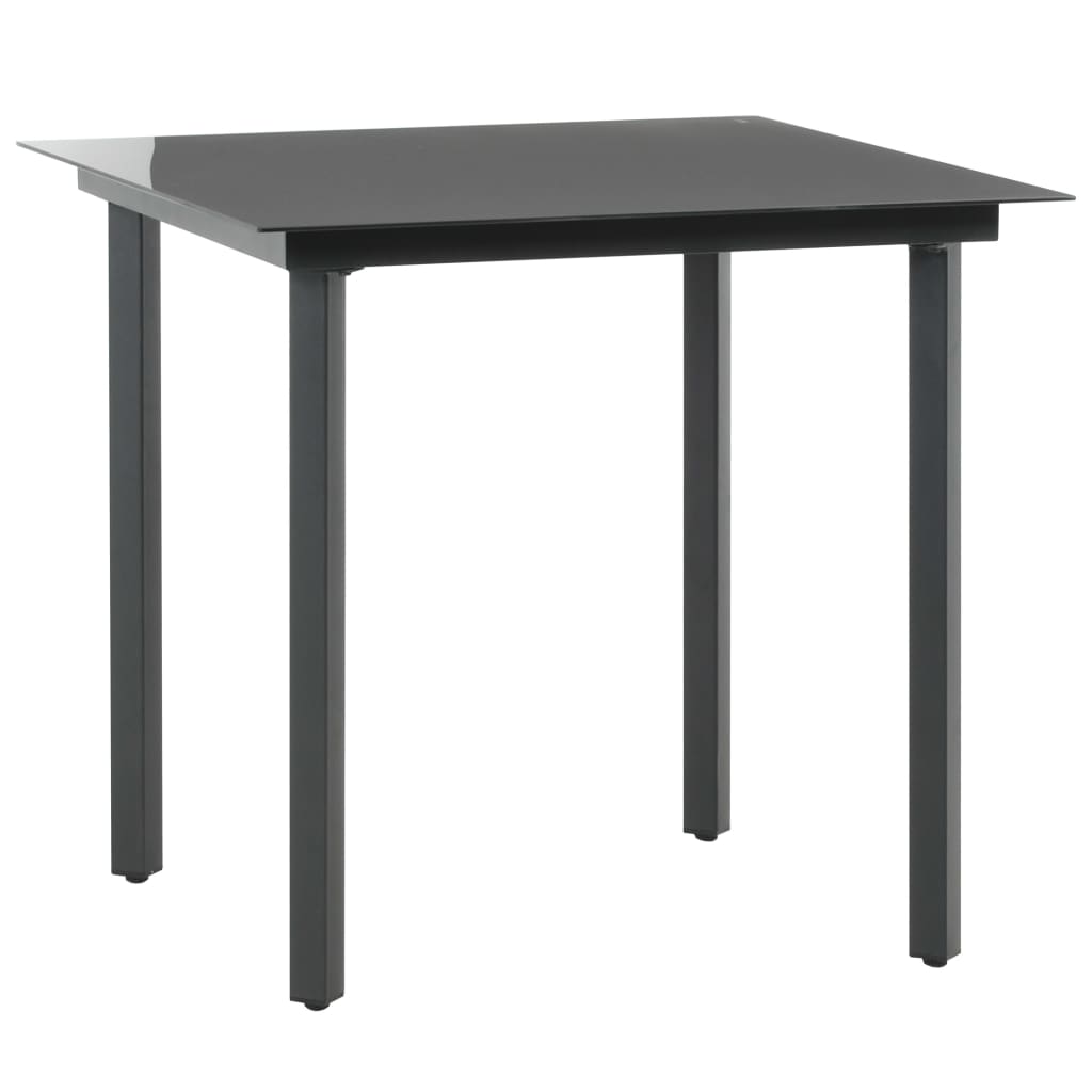 vidaXL Set mobilier de grădină, 5 piese, negru, ratan PVC
