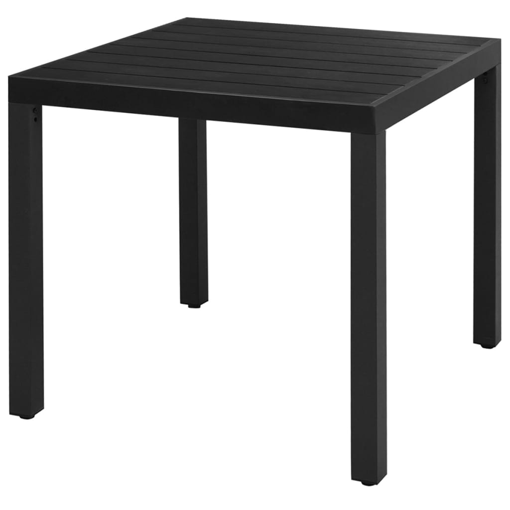 vidaXL Set mobilier masă de grădină, 3 piese, negru, ratan PVC vidaXL Set mobilier masă de grădină, 3 piese, negru, ratan PVC