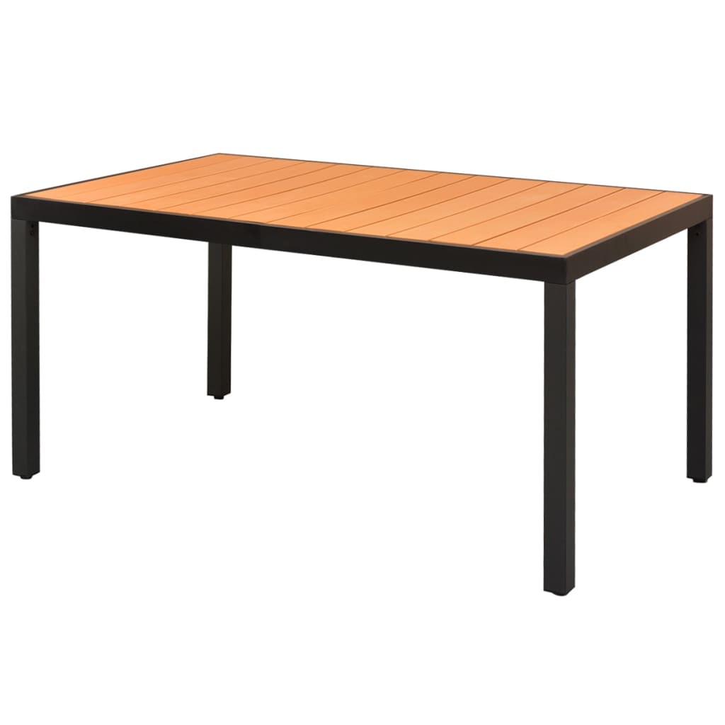vidaXL Set mobilier masă de grădină, 7 piese, negru și maro, ratan PVC vidaXL Set mobilier masă de grădină, 7 piese, negru și maro, ratan PVC