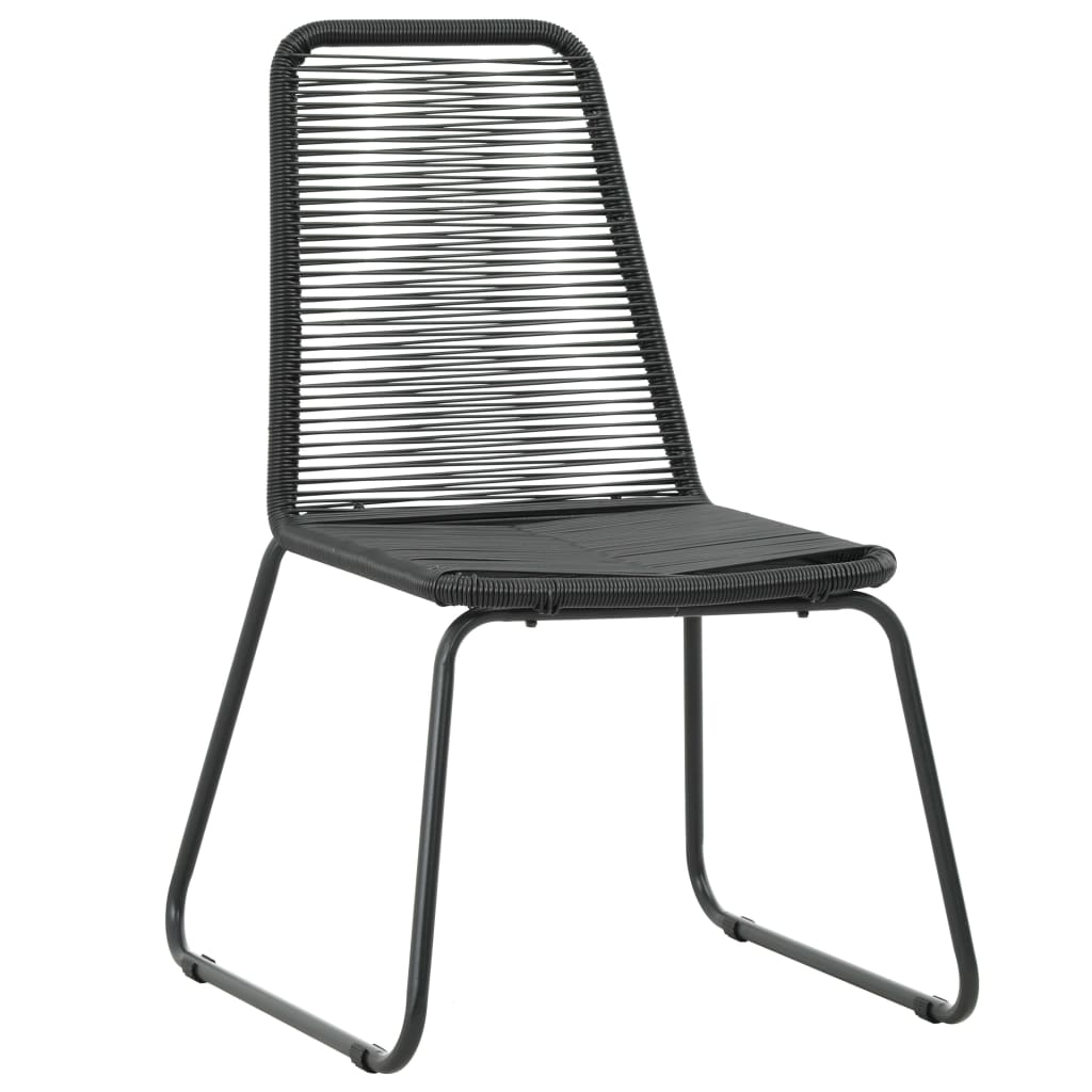 vidaXL Set mobilier de grădină, 3 piese, negru, ratan PVC vidaXL Set mobilier de grădină, 3 piese, negru, ratan PVC