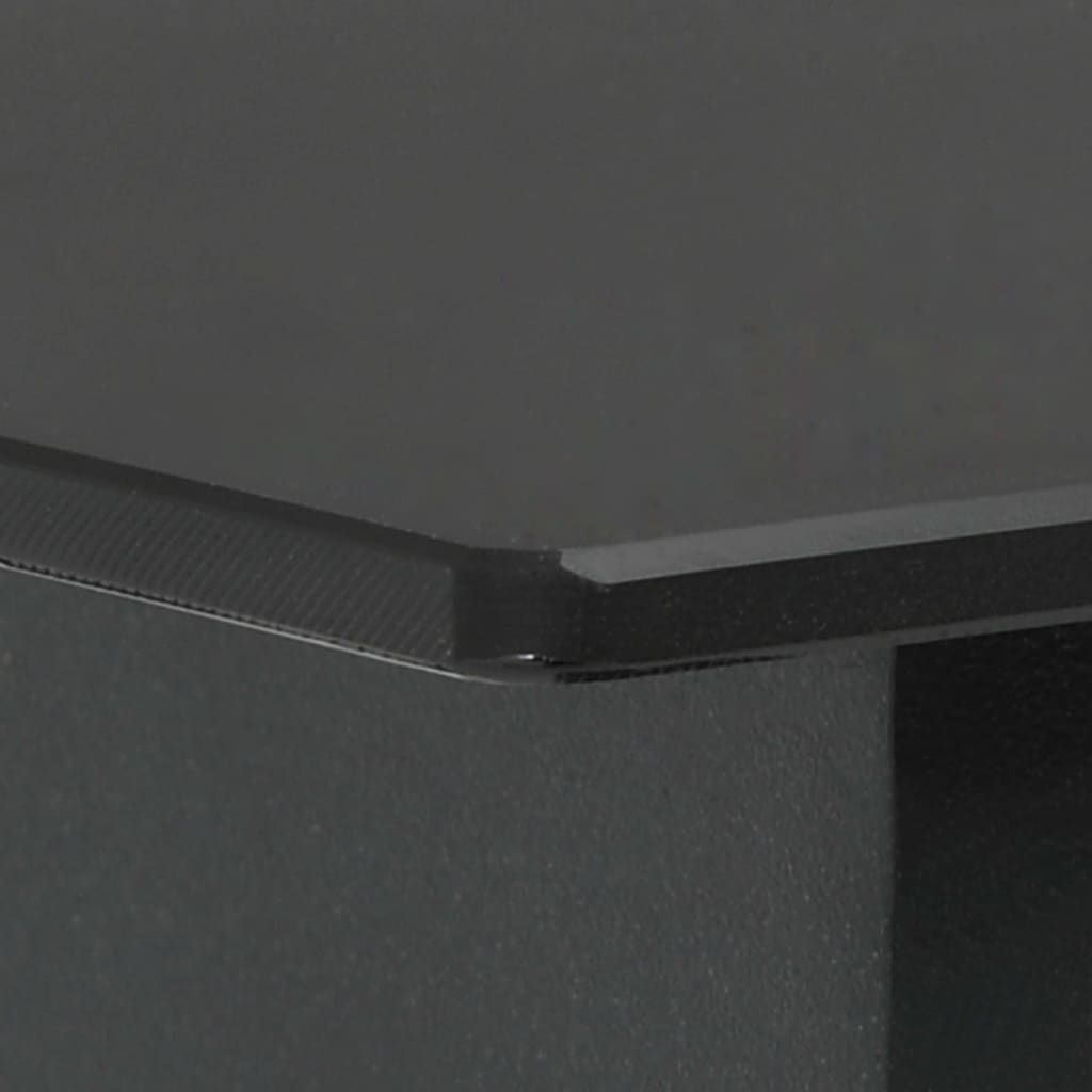 vidaXL Set mobilier de masă pentru grădină, 3 piese, negru, ratan PVC