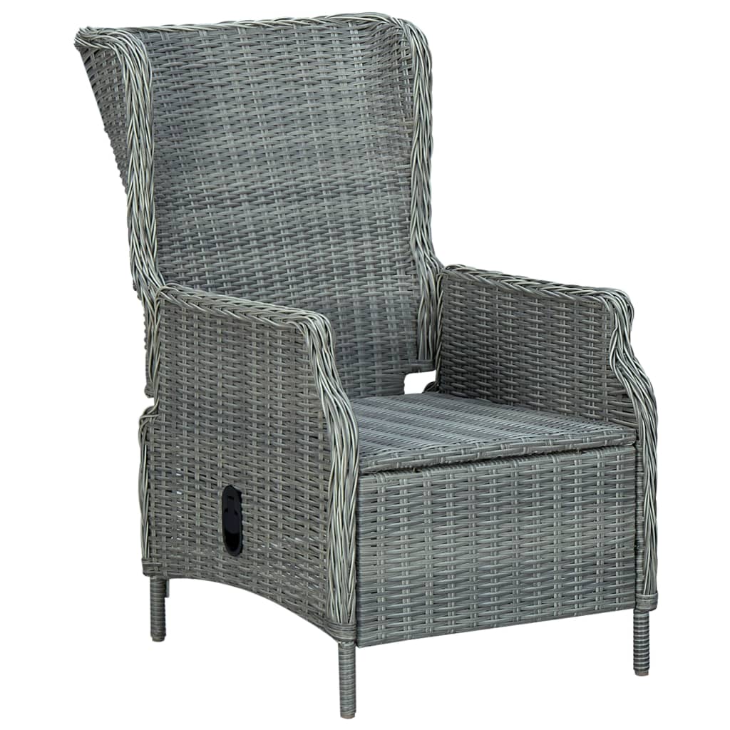 vidaXL Set mobilier exterior cu perne, 7 piese, gri deschis, poliratan vidaXL Set mobilier exterior cu perne, 7 piese, gri deschis, poliratan