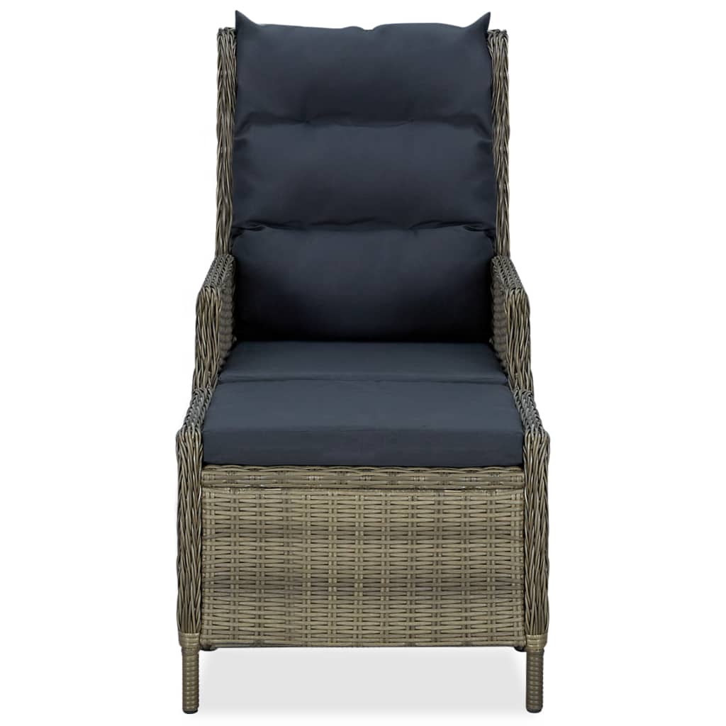 vidaXL Set mobilier de grădină, cu perne, 3 piese, maro, poliratan