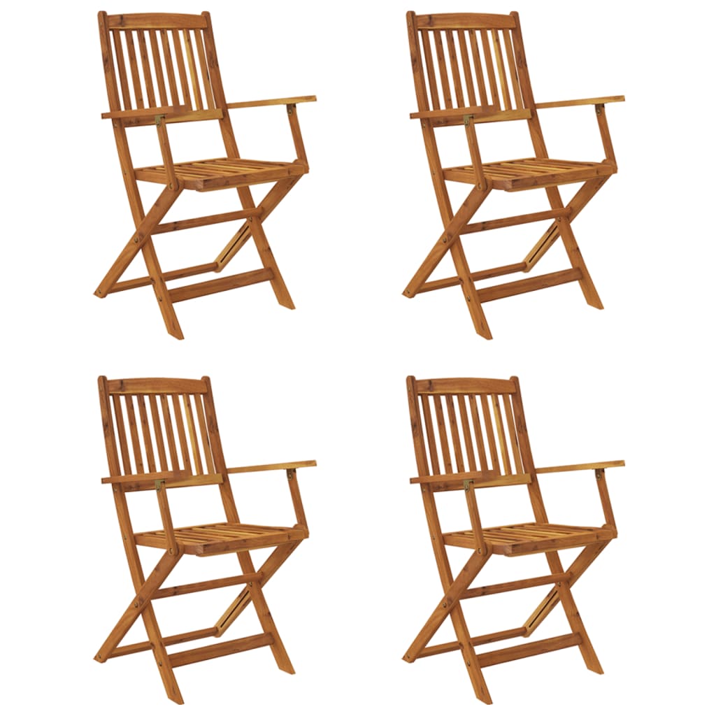 vidaXL Set mobilier de grădină pliabil, 5 piese, lemn masiv acacia vidaXL Set mobilier de grădină pliabil, 5 piese, lemn masiv acacia