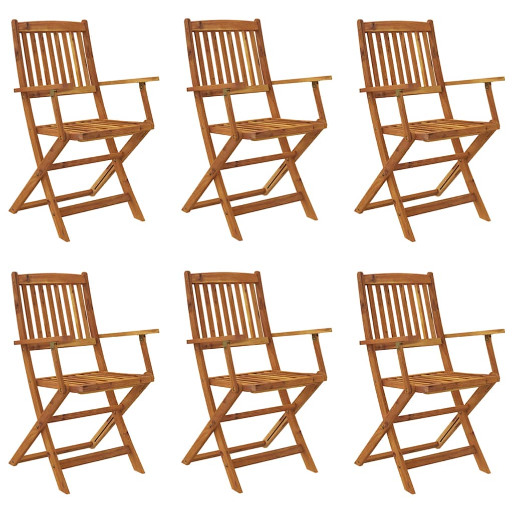 vidaXL Set mobilier de grădină pliabil, 7 piese, lemn masiv acacia vidaXL Set mobilier de grădină pliabil, 7 piese, lemn masiv acacia