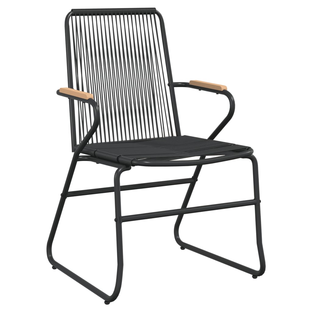 vidaXL Set mobilier de grădină, 5 piese, negru, ratan PVC