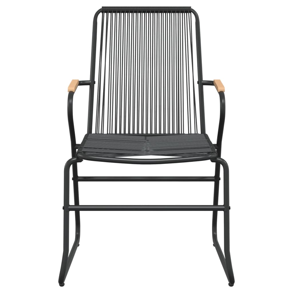 vidaXL Set mobilier de grădină, 5 piese, negru, ratan PVC