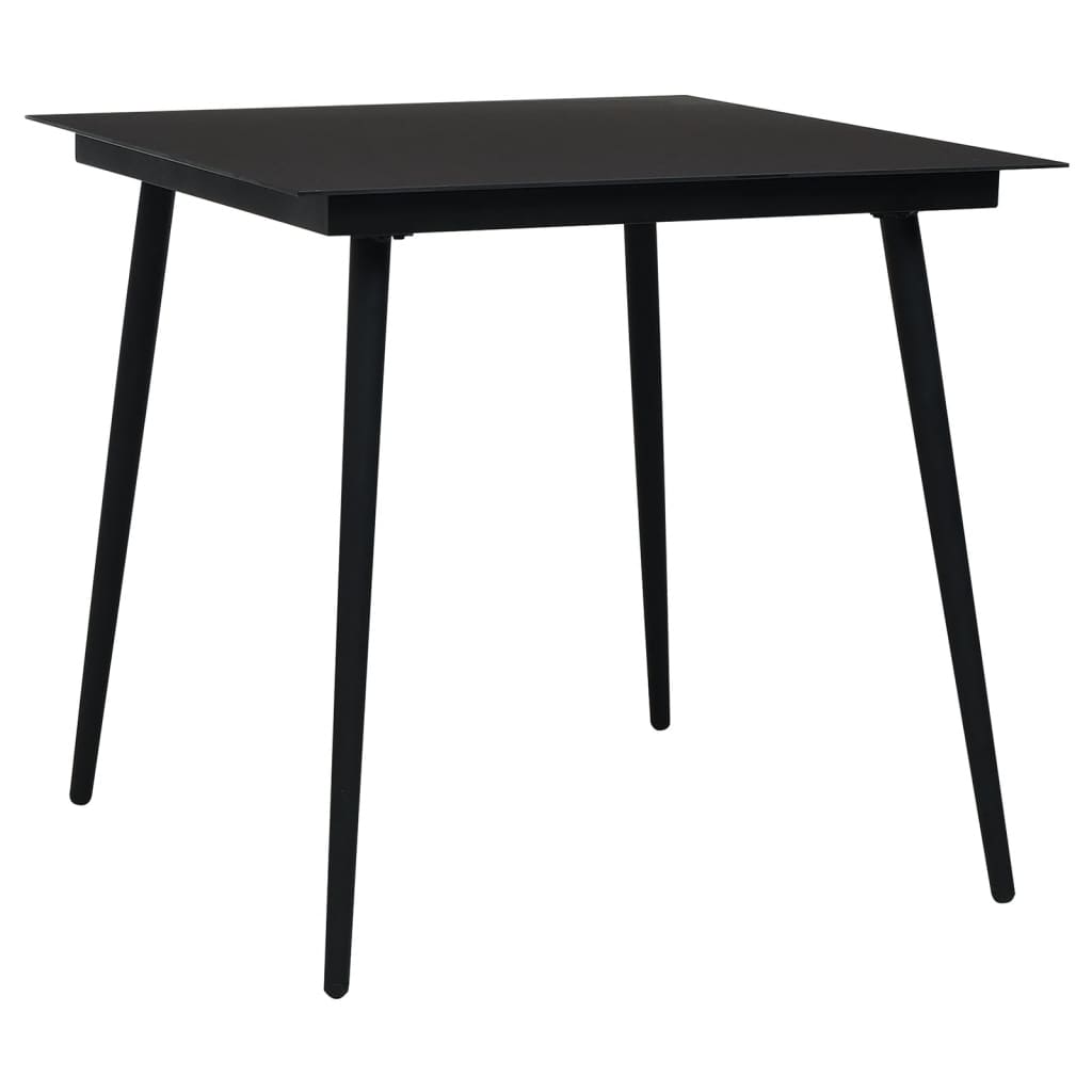 vidaXL Set mobilier de grădină, 5 piese, negru, ratan PVC