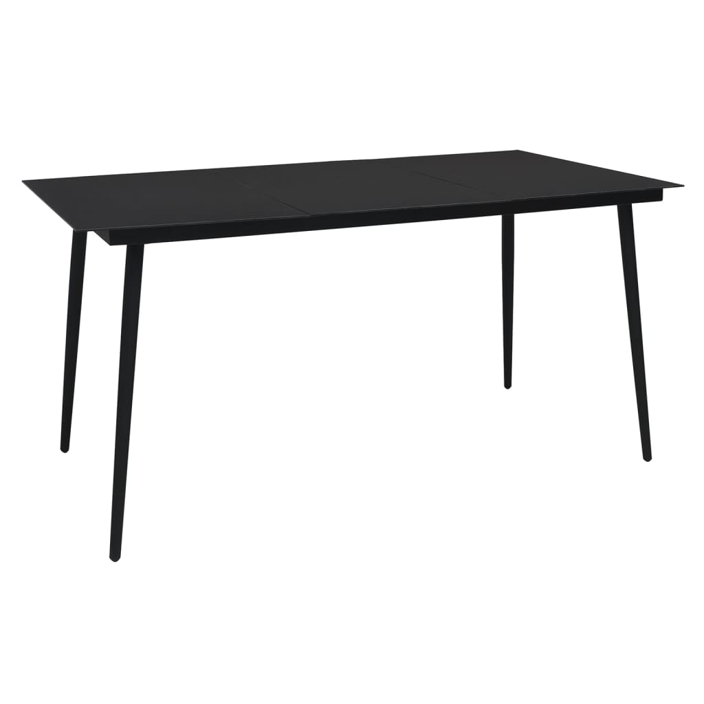 vidaXL Set mobilier de grădină, 7 piese, negru, ratan PVC