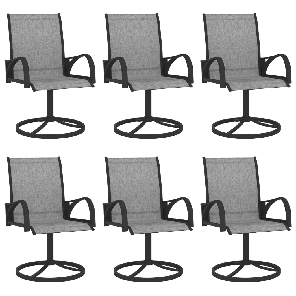 vidaXL Set mobilier de grădină, 7 piese, textilenă și oțel