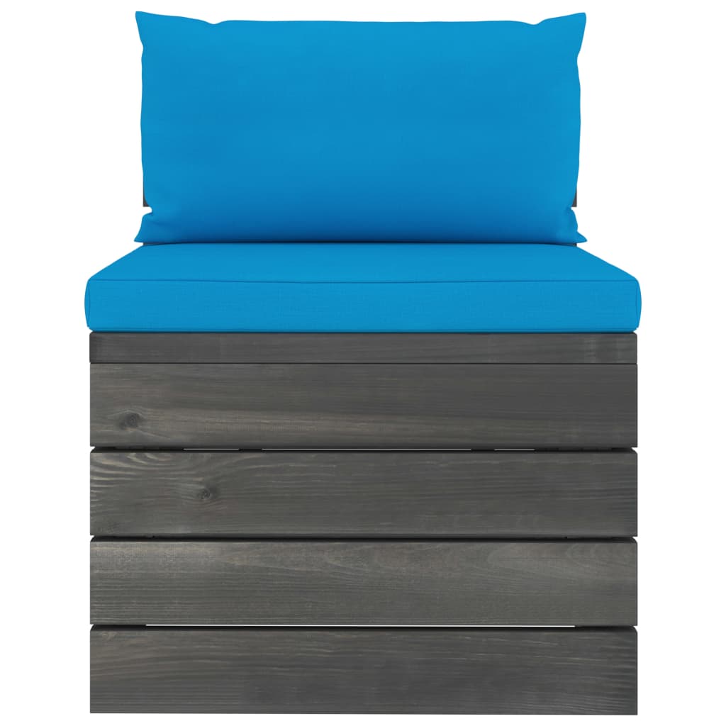 vidaXL Set mobilier grădină din paleți, 2 piese, cu perne, lemn de pin vidaXL Set mobilier grădină din paleți, 2 piese, cu perne, lemn de pin