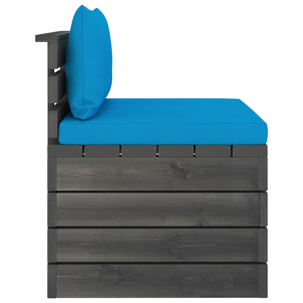 vidaXL Set mobilier grădină din paleți, 2 piese, cu perne, lemn de pin vidaXL Set mobilier grădină din paleți, 2 piese, cu perne, lemn de pin
