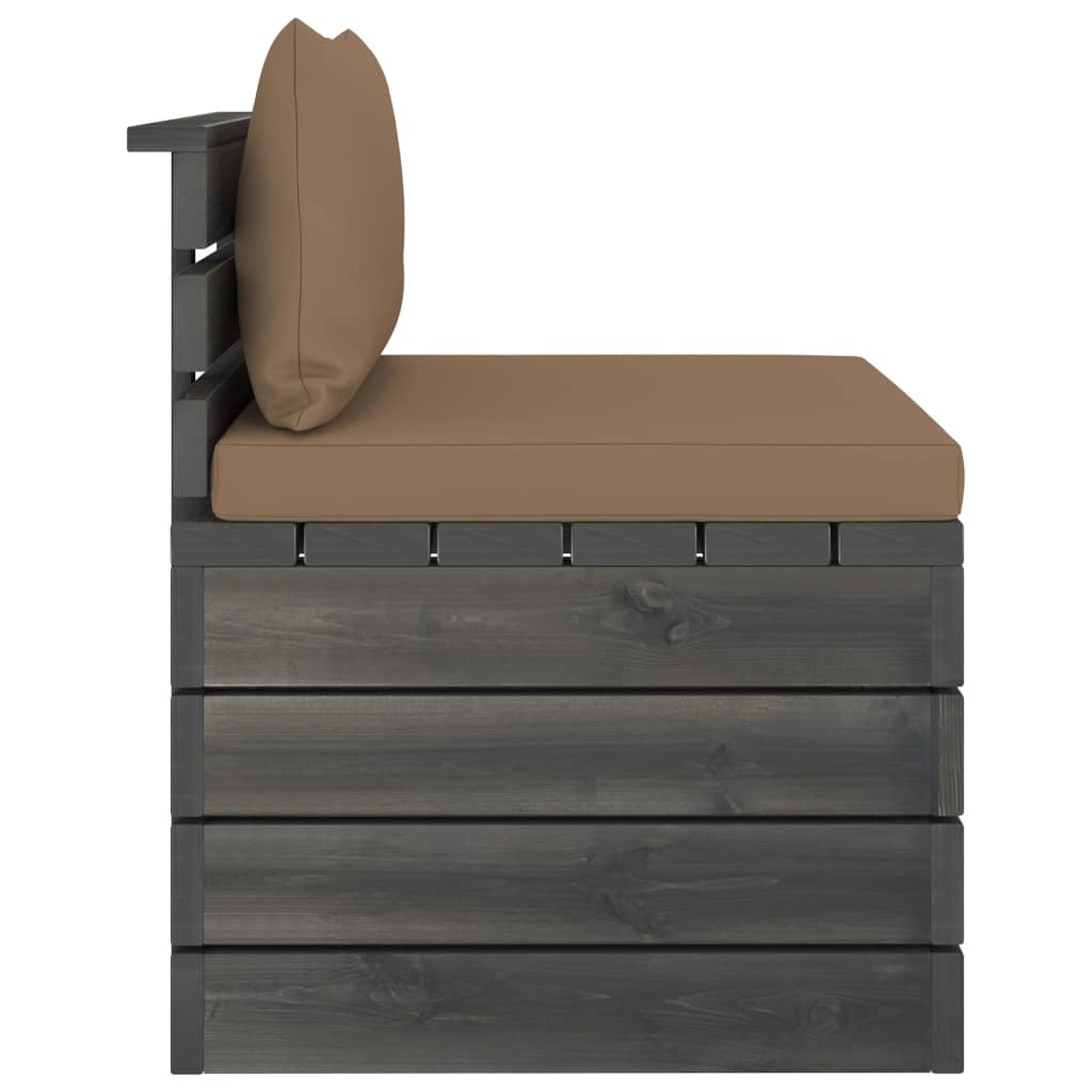 vidaXL Set mobilier grădină din paleți, 2 piese, cu perne, lemn de pin