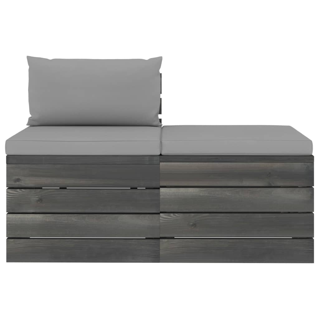 vidaXL Set mobilier grădină din paleți, 2 piese, cu perne, lemn de pin