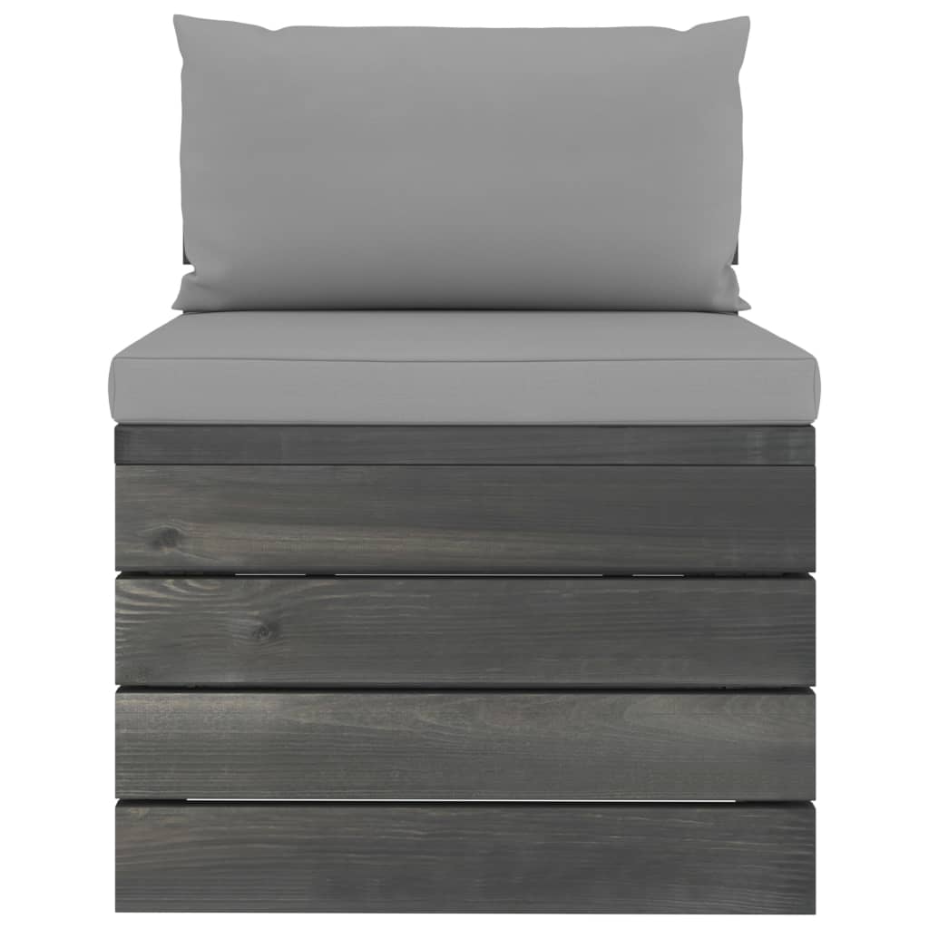 vidaXL Set mobilier grădină din paleți, 2 piese, cu perne, lemn de pin