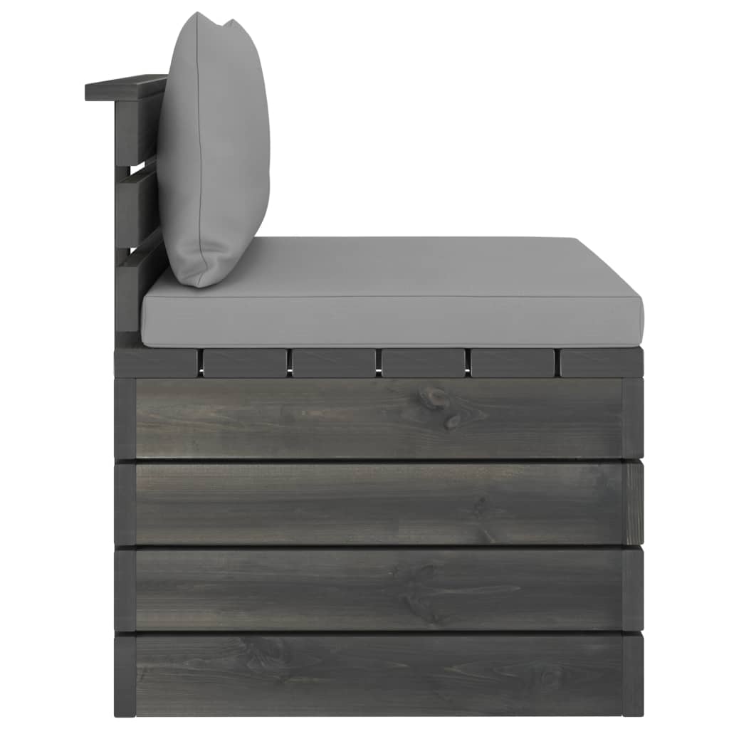 vidaXL Set mobilier grădină din paleți, 2 piese, cu perne, lemn de pin