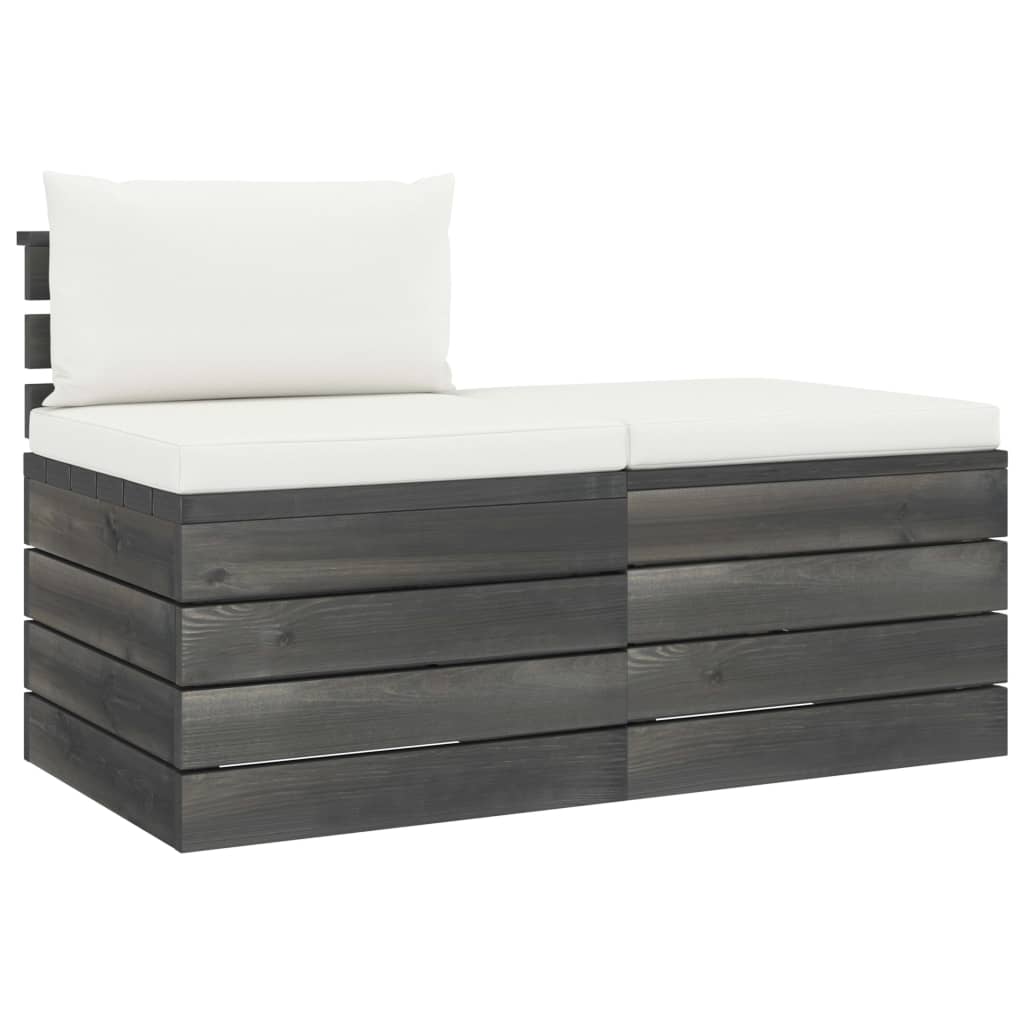 vidaXL Set mobilier grădină din paleți, 2 piese, cu perne, lemn de pin vidaXL Set mobilier grădină din paleți, 2 piese, cu perne, lemn de pin
