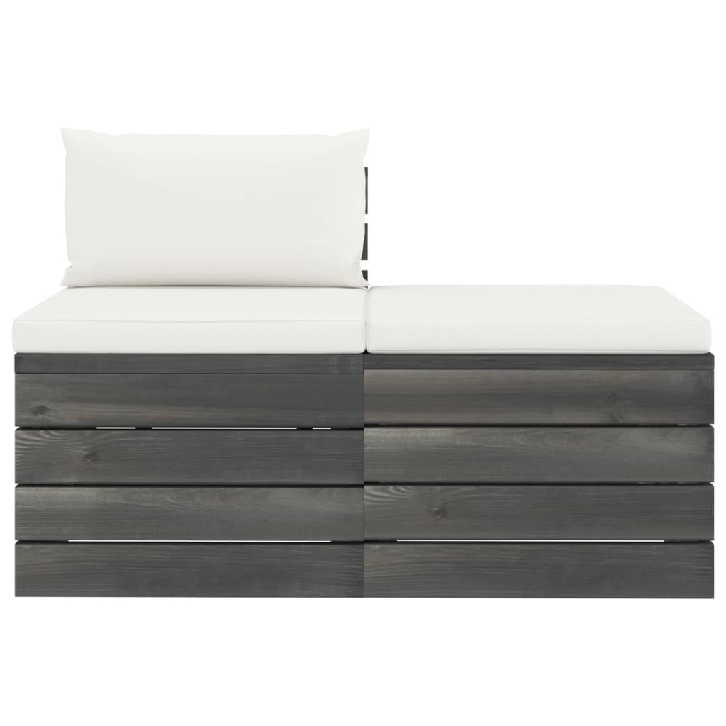 vidaXL Set mobilier grădină din paleți, 2 piese, cu perne, lemn de pin vidaXL Set mobilier grădină din paleți, 2 piese, cu perne, lemn de pin